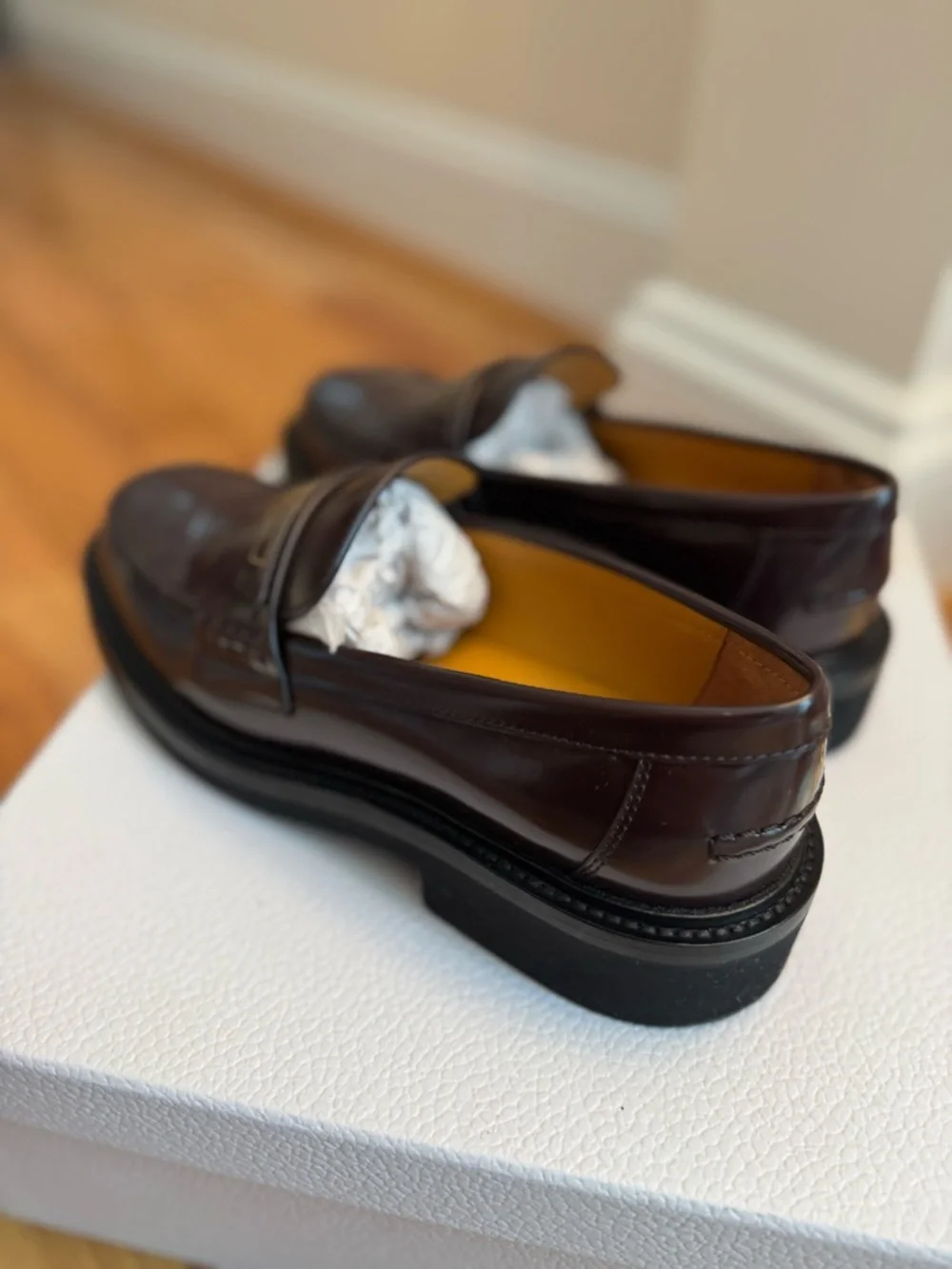 Dior Women’s Penny Loafer in Deep Amaranth Brown - Picture 10 of 11